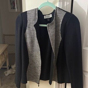St. John Black and Gray Women's Blazer